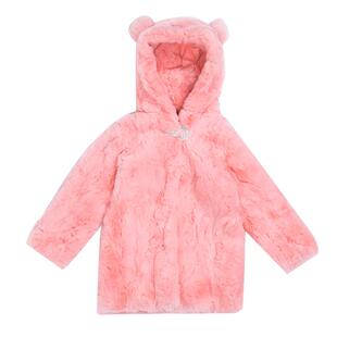 2025年冬季女童皮草外套男童獭兔毛绒绒皮毛一体大衣冬装加棉厚实