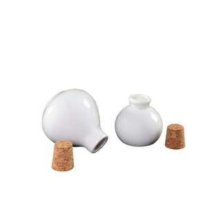 新品20克雪人小号陶瓷密封罐便携香粉药丸胶囊软木塞瓶丹药茶叶罐