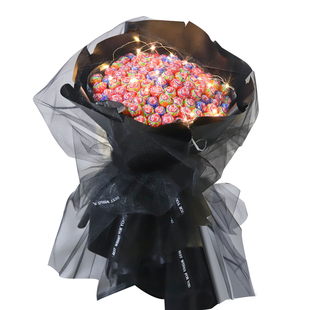 99真知棒高颜值棒棒糖520手捧花 61零食母亲节花束成品礼物送女友