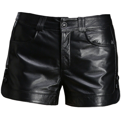 Suobado/索芭朵真皮短裤秋冬新款