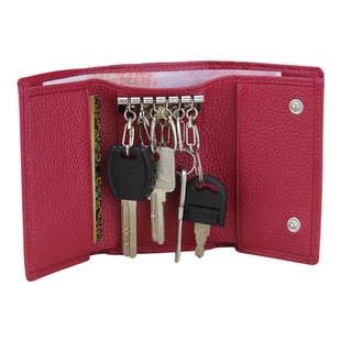 钥匙包真皮 多功能男女士钱包牛皮锁匙包 三折卡位零钱包带大钞位