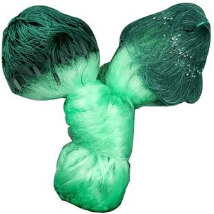 绿丝渔网挂网粘网丝网捕鱼网单层浮网鱼网三层沉网100米沾网渔具