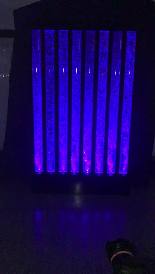 Floor Standing Acrylic Water Bubble Wall With Changeable Led Light For
