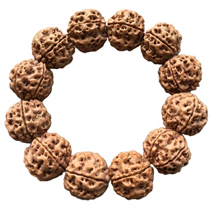 金诗文玩大金刚菩提子手串尼泊尔暴肉双龙纹五瓣六瓣黄皮男士手链