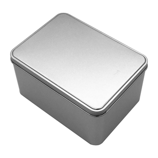 9号 长方形磨砂银色马口铁糖盒子罐茶叶月饼巧克力现货化妆品收纳