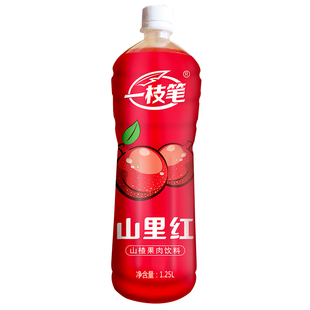 一枝笔山里红山楂梨汁饮料芒果汁桃汁1.25L*2L大瓶装果汁饮品