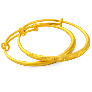 越南沙金手镯女仿真不掉色镀金999纯龙凤首饰正品假黄金镯子结婚