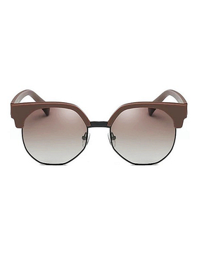 眼镜vcruan不规则圆形半框墨镜