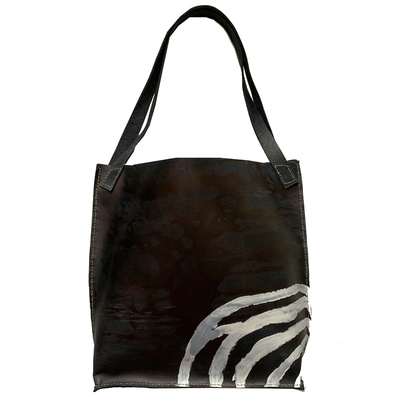 设计师黑白斑马纹单肩包