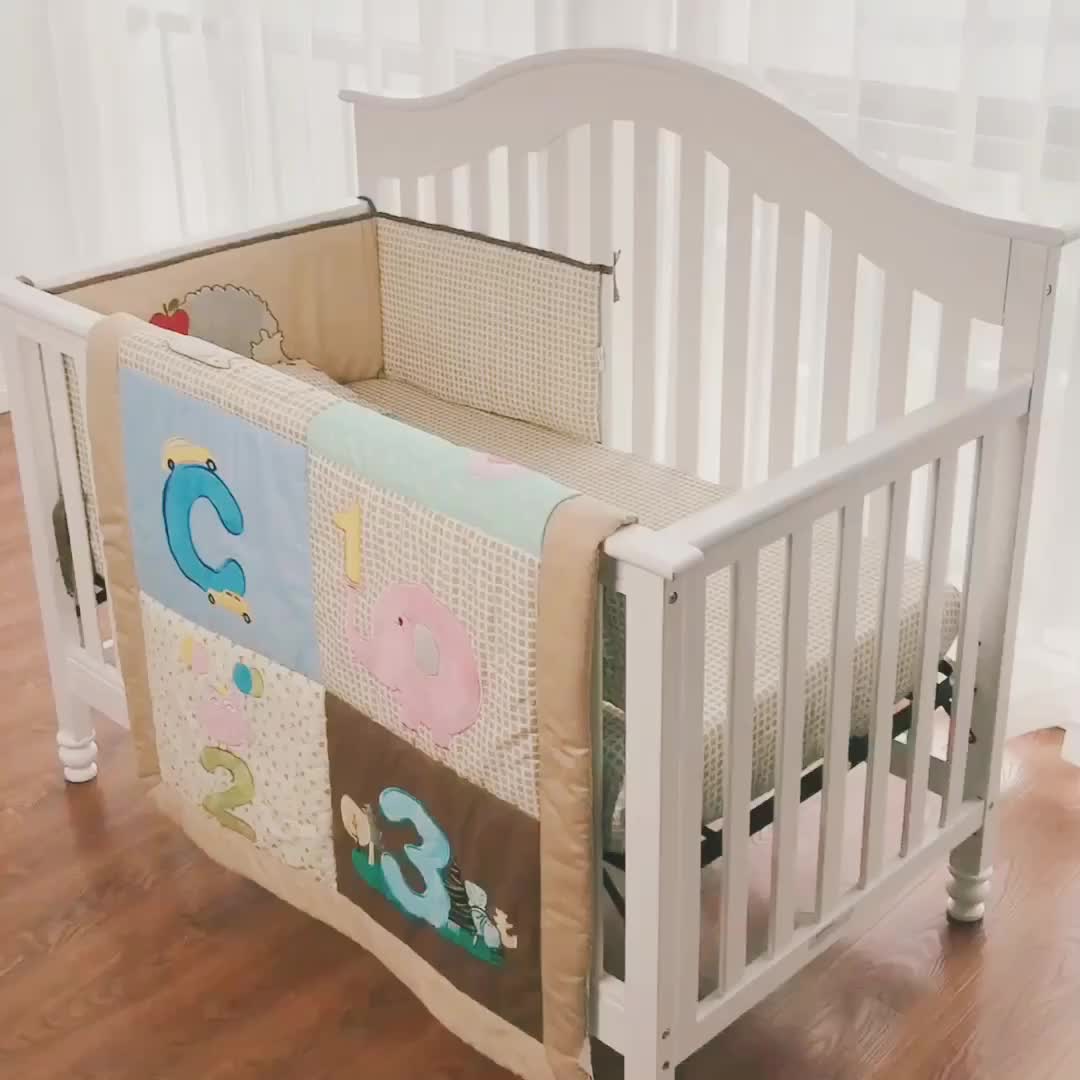 Polyester Cartoon Animal Design Baby Crib Cot Bumpers Bed Buy