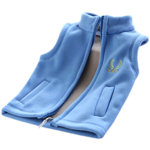 儿童摇粒绒马甲亲子装宝宝春秋季中大童男童女童加绒坎肩团体定做