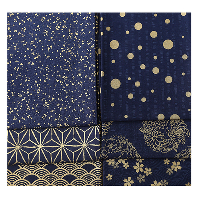 手工diy日本和风烫金全棉印花