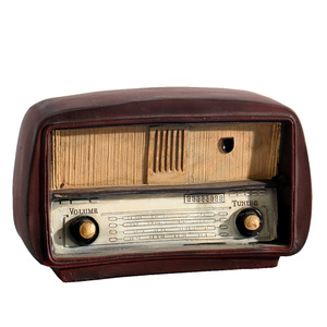 美式复古怀旧树脂收音机影楼拍摄道具酒吧咖啡馆店铺装饰品摆件设