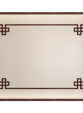 洛可可新中式吊顶材料卧室线条