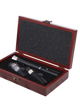 抖音爆款气压木盒套装酒具开瓶器