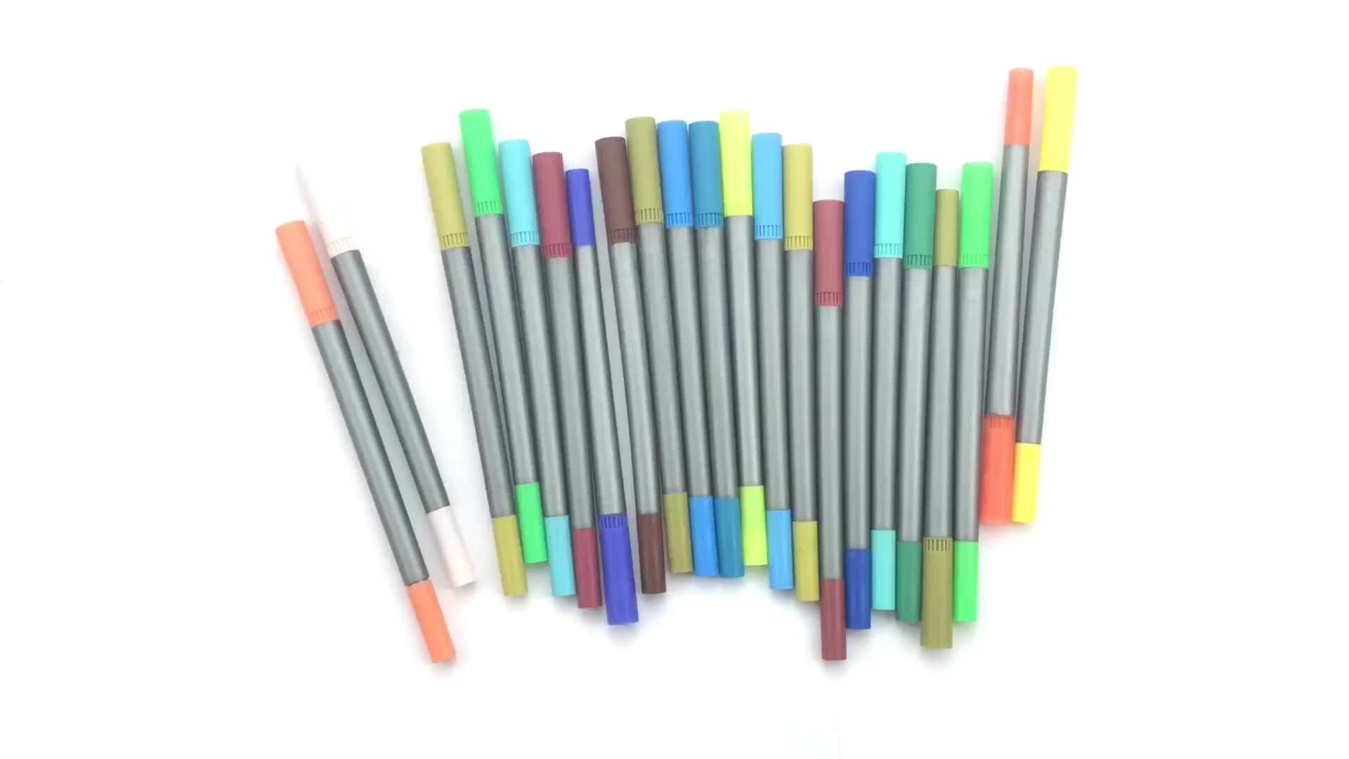 36 Water Color Dual Tip Brush Pens Art Marker With Fineliner Buy Dual
