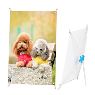 A4桌面迷你X展架A3小海报支架易拉宝广告折叠收银台展示设计定做