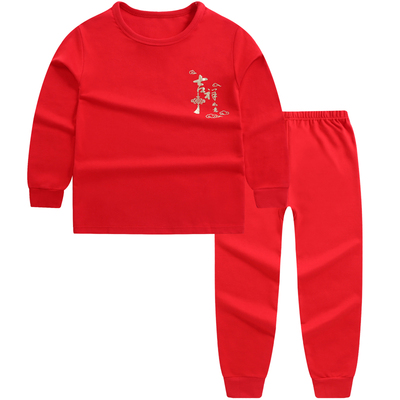 儿童本命年内衣套装大红女12岁