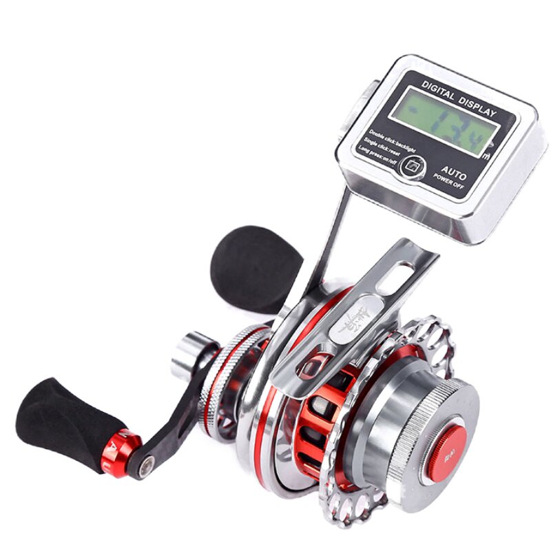 桃源HSX65定层缓降筏轮 数显轮带泄力计数轮磁力微铅轮筏钓轮包