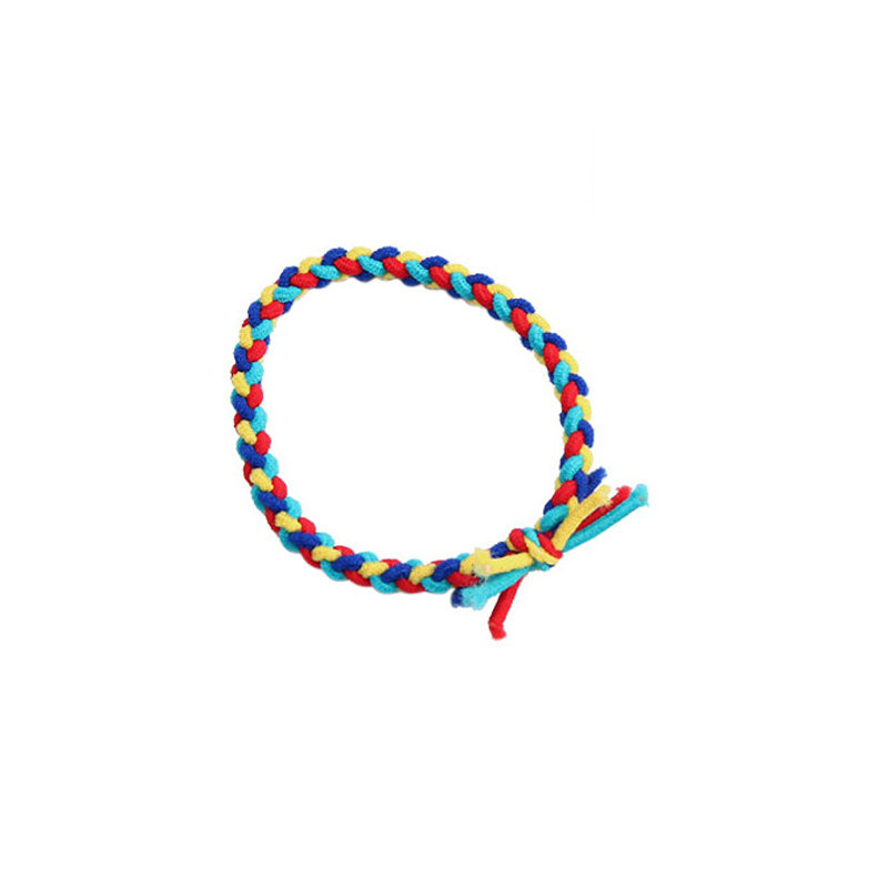 50根韩国皮筋发绳头饰可爱彩色高弹力麻花编织橡皮筋打结发圈头绳