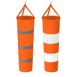 耐用型气象风向袋布袋风向标油气化工企业风袋风筒橙白反光屋顶