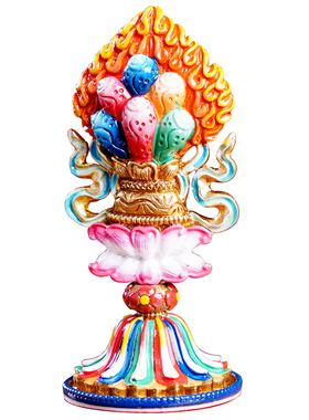 黄铜铸造七珍宝手工彩绘