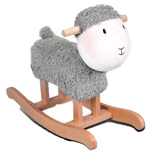 哈喜屋正品兰姆羊实木儿童摇马木马儿童摇摇马玩具摇摇椅礼物
