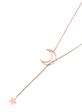 月亮短款ins冷淡风百搭锁骨链