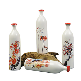 密封酒瓶摆件1斤包装饰陶瓷酒瓶家用创意酒瓶白酒瓶子一斤装定制