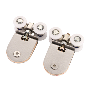 浴室无框玻璃门移门滑轮淋浴房推拉门上轨道小吊轮移门吊滑轮配件