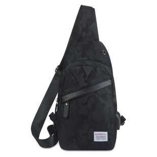 韩版新款胸前潮牌小背包单肩斜挎包女百搭学生休闲胸包男士包包