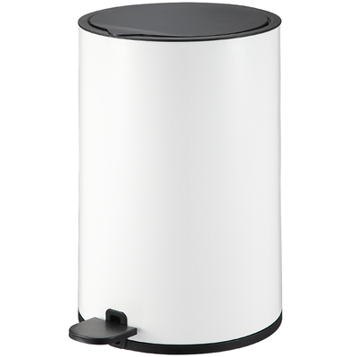 欧式简约不锈钢8l带盖脚踩垃圾桶