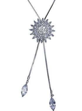 新款水晶毛衣链大气高端秋冬简约