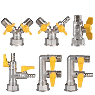 全铜加厚气表三通阀M30燃气表分路器天然气球阀一分二路阀门开关