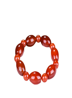 红玛瑙本命年招财保平安手串