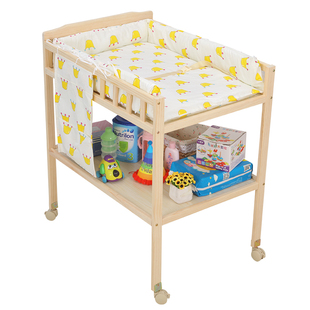 尿布台护理台实木无漆母婴卫生室洗澡按摩抚触台棉品收纳盒配件