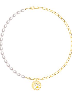 小雏菊淡水珍珠轻奢ins告白礼物