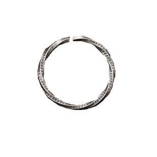 入梦 990足银般若心经手镯复古扭纹开口男女款手环中国风手饰礼品