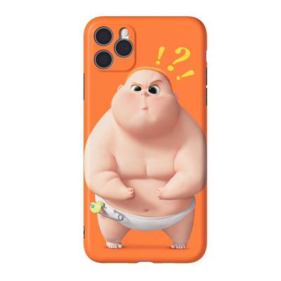可爱小胖子趣味搞怪表情华为iPhone17ProMax苹果16系列全包精孔15双层情侣新款13菲林手机壳新款