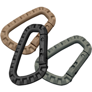 尼龙扣具 战术D环大D扣 POM轻量高强度 多用途快挂扣塑料登山扣