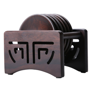 黑檀实木茶垫杯垫茶杯垫茶道功夫茶杯托茶托创意茶具配件大全隔热