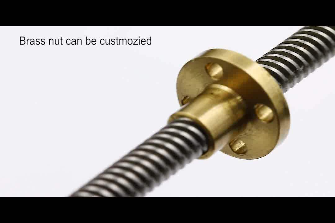 Tr28x5 Lead Screw Bearing Trapezoidal Thread And Brass Nut Buy Tr28x5
