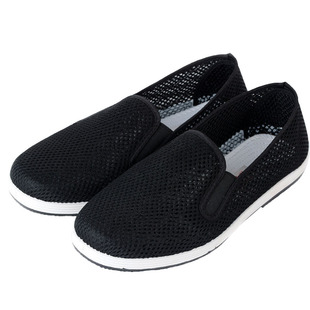 老北京网面透气网鞋男鞋夏季老汉鞋牛筋底老头鞋一脚蹬软底工作鞋