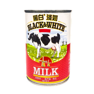 黑白淡奶整箱全脂淡奶小罐包装400g*48奶茶店专用商用 荷兰进口奶