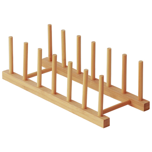 沥水架餐垫架厨房置物架放碗盘架楠竹盘子架托实木收纳架餐盘碗碟