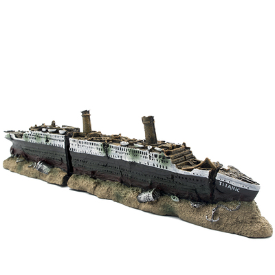 鱼缸造景装饰潜水艇海盗船鱼虾