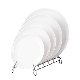 密胺盘子仿瓷餐具商用塑料白色圆盘酒店自助餐盘菜碟平盘饭店专用