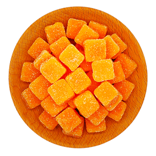 小方橡皮糖1斤装包邮 水果味果汁软糖QQ糖糖果胶皮糖桔子味榴莲味