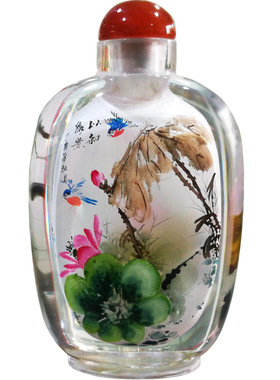 鼻烟壶内画纯手工水晶瓶中国风送老外出国礼物摆件单位春节礼品