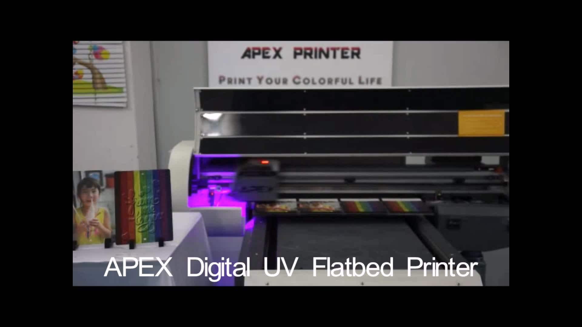 Apex Uv6090 Digital Flatbed Uv Led Printer A3 For Printing On Wood
